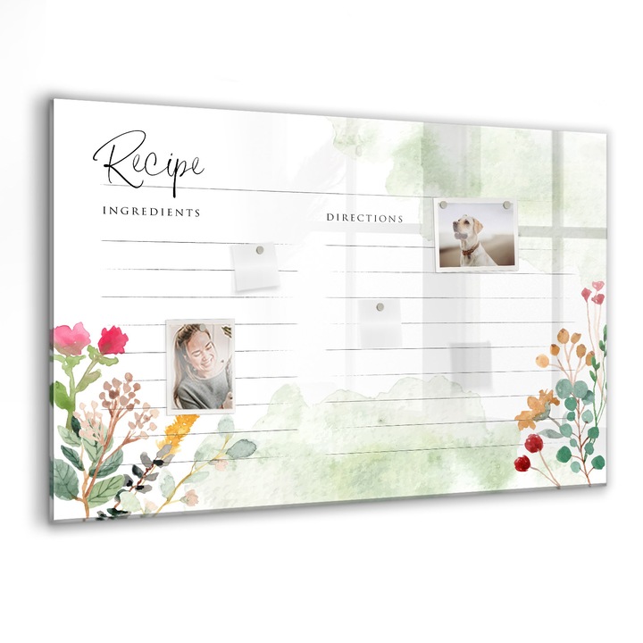 Tabla magnetica, Coloray, Loc pentru reteta, Multicolor, 90 x 60 cm, Magneti, Marker negru, 010640700060300260224