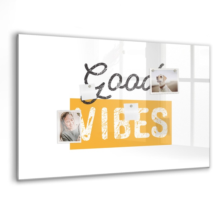 Tabla magnetica, Coloray, Propozitie inspirata, Gri, 90 x 60 cm, Magneti, Marker negru, 010640700060300088424