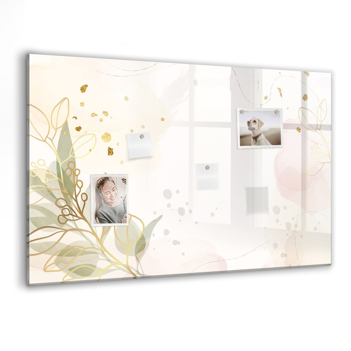 Tabla magnetica, Coloray, Abstractia pastelata, Multicolor, 90 x 60 cm, Magneti, Marker negru, 010640700060300260229