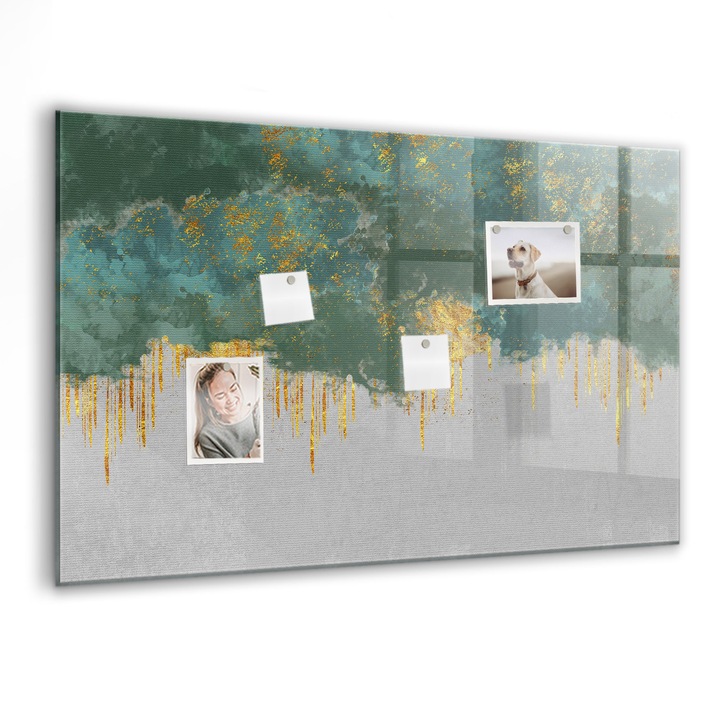 Tabla magnetica, Coloray, Model decorativ, Multicolor, 90 x 60 cm, Magneti, Marker negru, 010640700060300088318