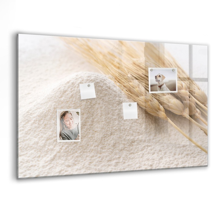 Tabla magnetica, Coloray, Faina, Alb, 90 x 60 cm, Magneti, Marker negru, 010640700060300028156