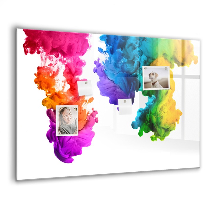 Mágneses tábla, Coloray, A színek szivárványa, Többszínű, 100x70 cm, Fekete marker, 00088219