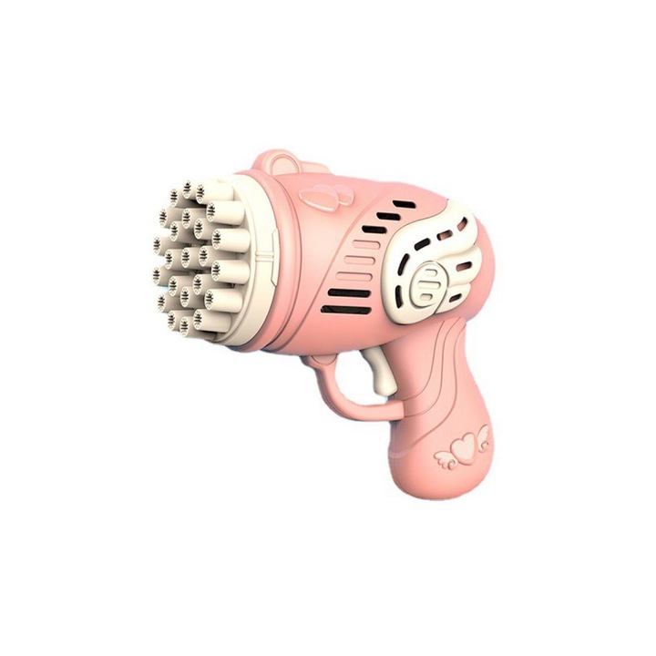 Pistol baloane de sapun 23 orificii, Roz
