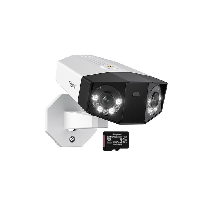 Камера за наблюдение с MicroSD карта 64 GB, Reolink DUO 2 PoE, 8MP резолюция