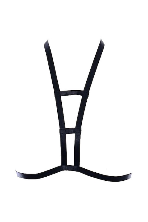 Bársony hám, Zamo, Harajuku, 0408, Textil testhám, női, fekete textilzsinór, univerzális méret