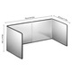 Placa de Protectie Antistropi Pliabila Aragaz SUPER TRENDS®, Materiale Premium, Panou XXL cu 4 Elemente, Usor De Curatat, Dimensiune 135 x 30.5 cm, Argintiu
