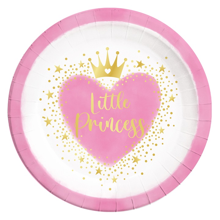 Set 8 farfurii party My Little Princess, 23cm, Procos