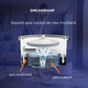 Mop Rotativ Dreamramp, Auto-Spalare, 2 Rezerve, Curata Plinte & Colturi, Compartimente Apa Curata & Murdara, Robinet de Scurgere