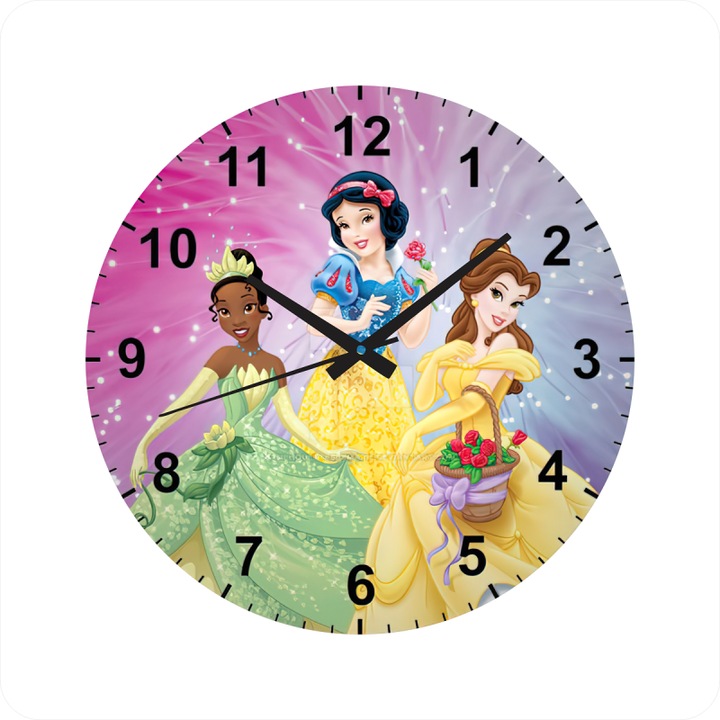 Стенен часовник Disney Princess безшумен 30см