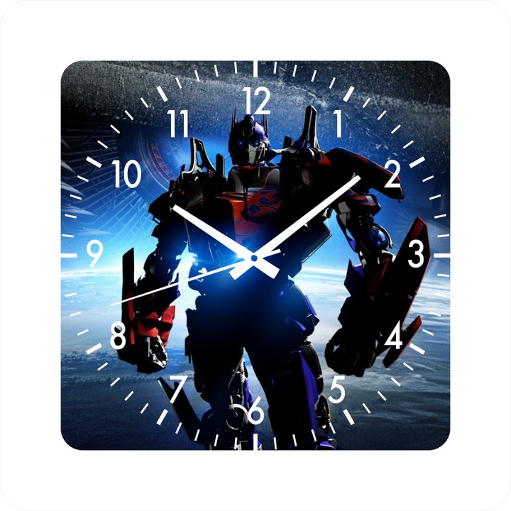 Стенен часовник Optimus Prime, безшумен, 48x48 см