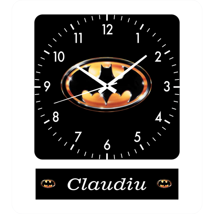 Стенен часовник Batman, безшумен, 48x48 см