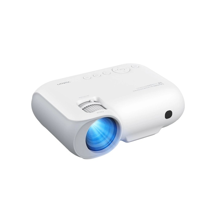 Videoproiector WiFi cu Bluetooth 5.2, Full HD 1080P si Suport 4K, 15000 Lumeni, 400 ANSI, Ecran de 200 inch, Functie Zoom, Control prin Telecomanda, Difuzor Inclus, Incorporat Netflix, YouTube, Disney plus, Compatibil cu Smartphone, PC, TV Stick, PS5