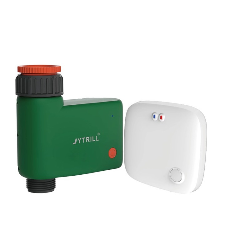 Пакет за програмиране на интелигентно напояване и WiFi Gateway 2.4ghz, Bluetooth 4.2, 5.0, SmartLife Compatible Intelligent Irrigation, Tuya, IP65, 3/4" входен адаптер, зелен