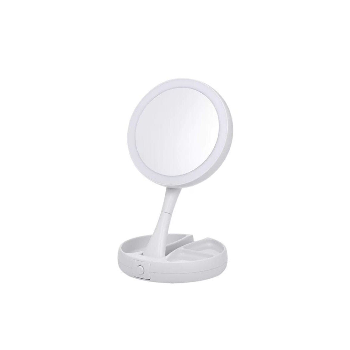Кръгло козметично огледало за грим с LED осветление - eMAG.bg