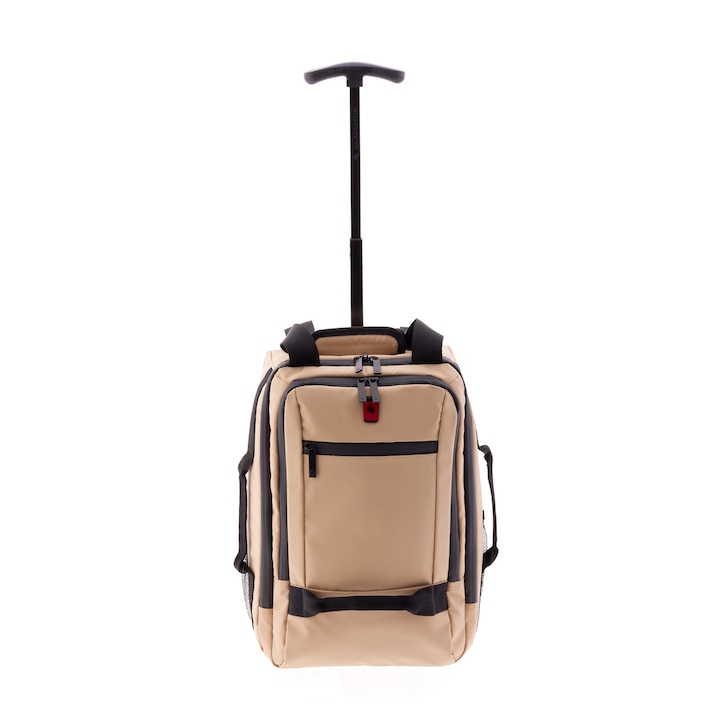 Rucsac cu role, pentru Wizz Air/Ryanair, Gladiator, Polar, MG 3958, 14', Bej
