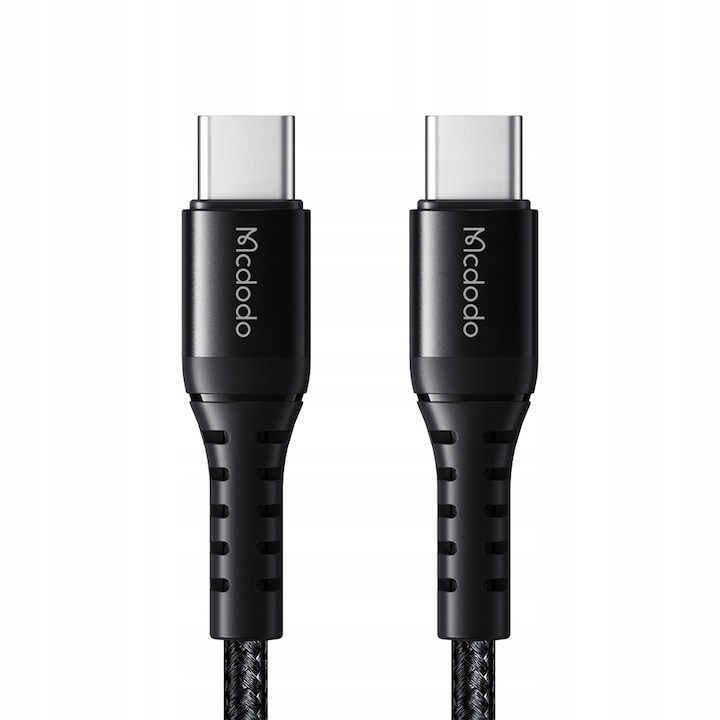 Adat és töltőkábel LE, Mcdodo, Fast Charge 60W USB-C - USB-C, gyors töltés, Samsung / iPhone 15 / Plus / Pro / Max / Xiaomi / Oppo, 20cm, Fekete