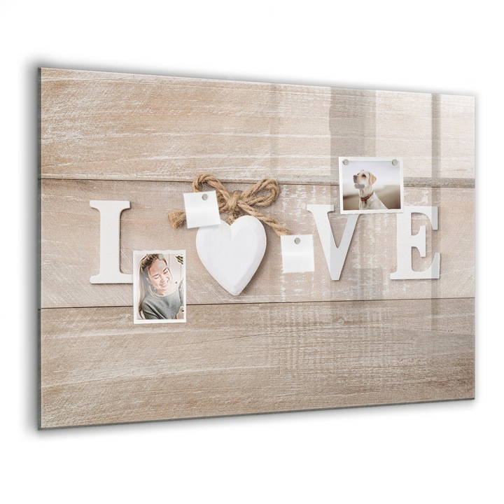 Tabla magnetica, Coloray, Dragoste de inscriptie, Multicolor, 100 x 70 cm, Magneti, Marker negru, 010640700030300088207