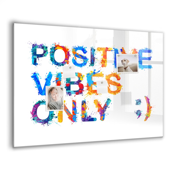 Mágneses tábla, Coloray, Pozitív idézet, Többszínű, 100x70 cm, Fekete marker, 00088752