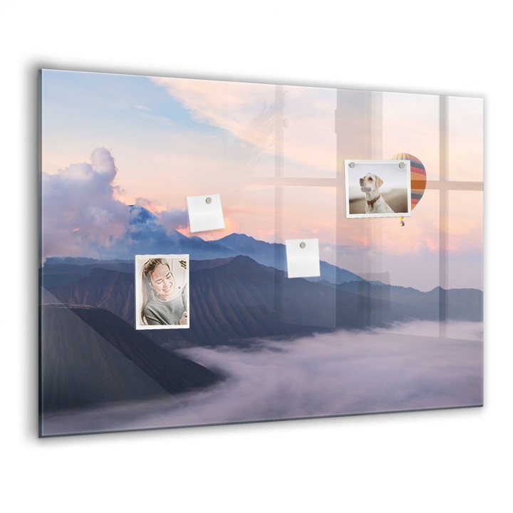 Mágneses tábla, Coloray, Gyönyörű táj, Többszínű, 100x70 cm, Fekete marker, 00025437