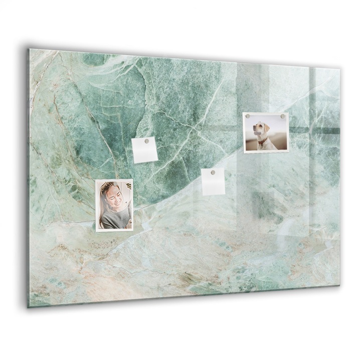 Tabla magnetica, Coloray, Suprafata de marmura, Multicolor, 100 x 70 cm, Magneti, Marker negru, 010640700030300032057