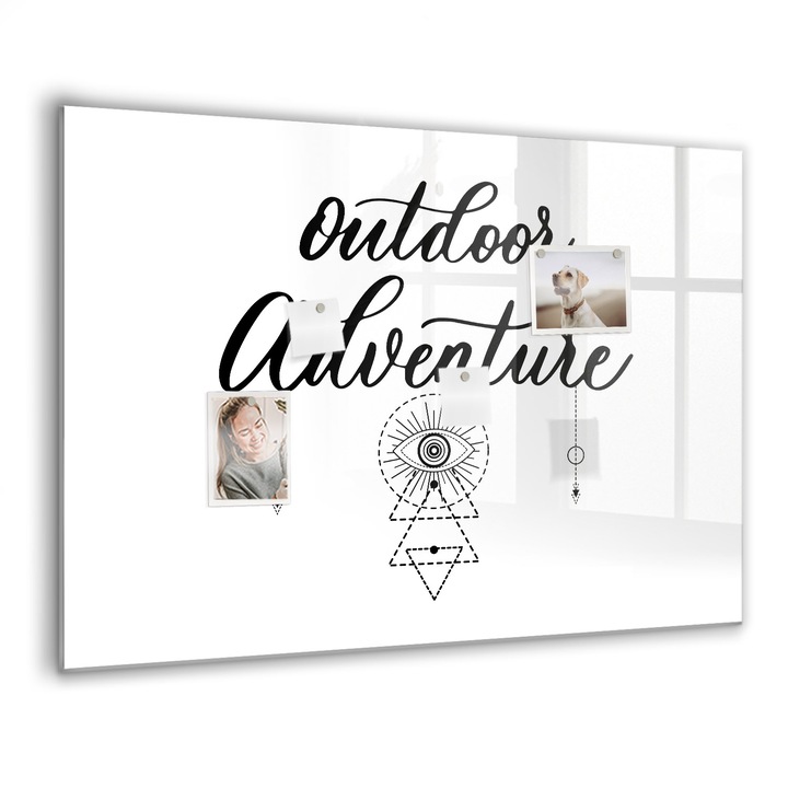 Tabla magnetica, Coloray, Aventura in aer liber, Alb, 100 x 70 cm, Magneti, Marker negru, 010640700030300275321