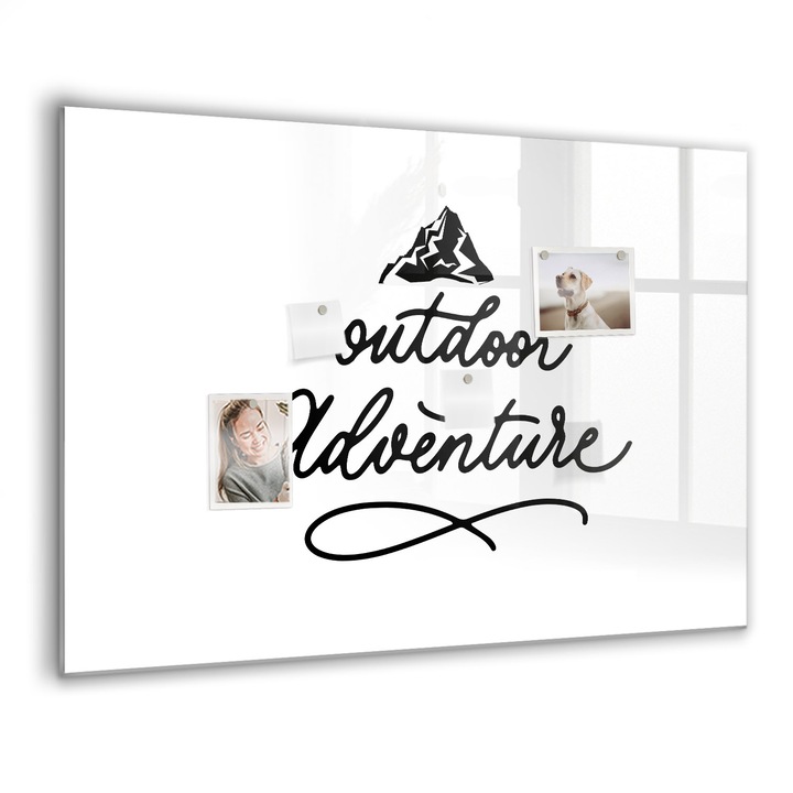 Mágneses tábla, Coloray, Szabadtéri kaland, Fehér, 100x70 cm, Fekete marker, 00275325