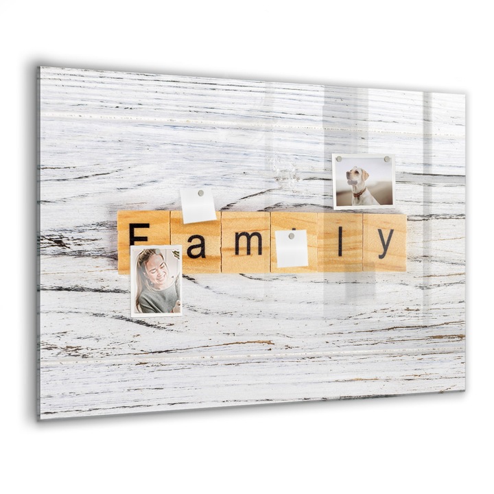 Mágneses tábla, Coloray, Család, Többszínű, 100x70 cm, Fekete marker, 00088686