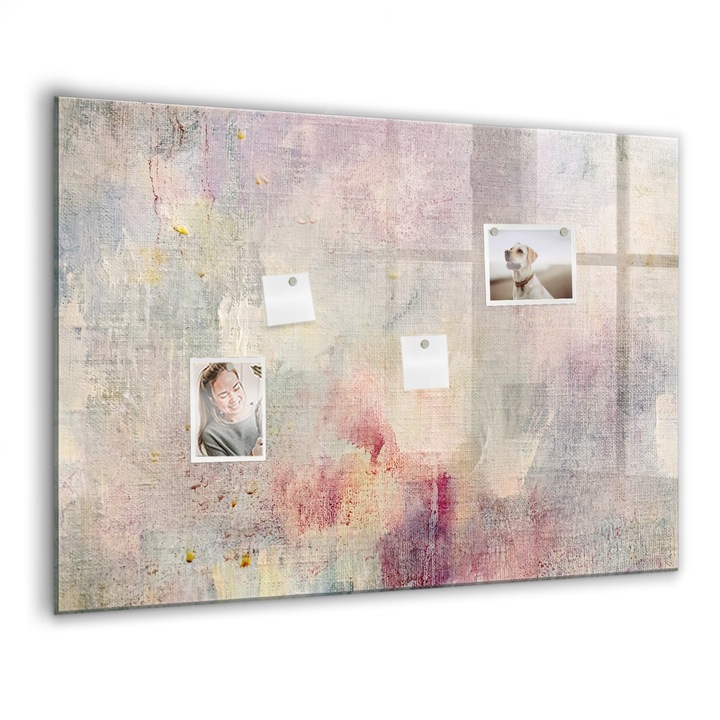 Mágneses tábla, Coloray, Festett absztrakció, Többszínű, 100x70 cm, Fekete marker, 00031142