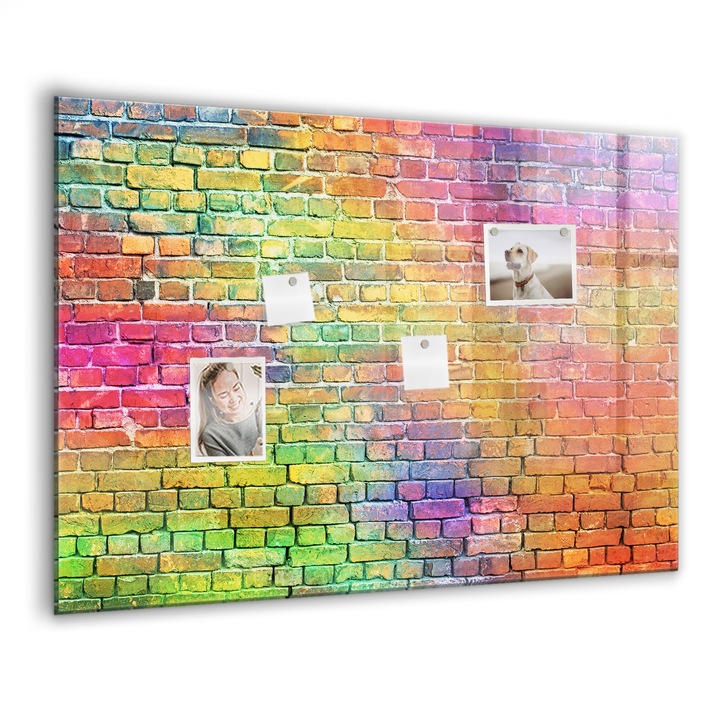 Mágneses tábla, Coloray, Festett fal, Többszínű, 100x70 cm, Fekete marker, 00088635