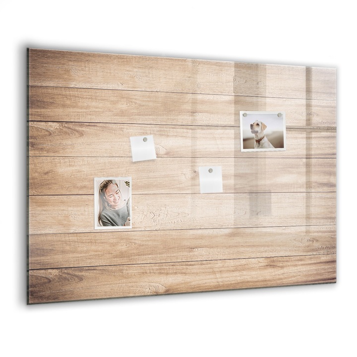 Mágneses tábla, Coloray, Fa textúra, Barna, 100x70 cm, Fekete marker, 00088557