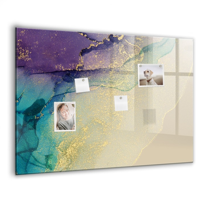 Mágneses tábla, Coloray, Elegáns absztrakció, Többszínű, 100x70 cm, Fekete marker, 00260220