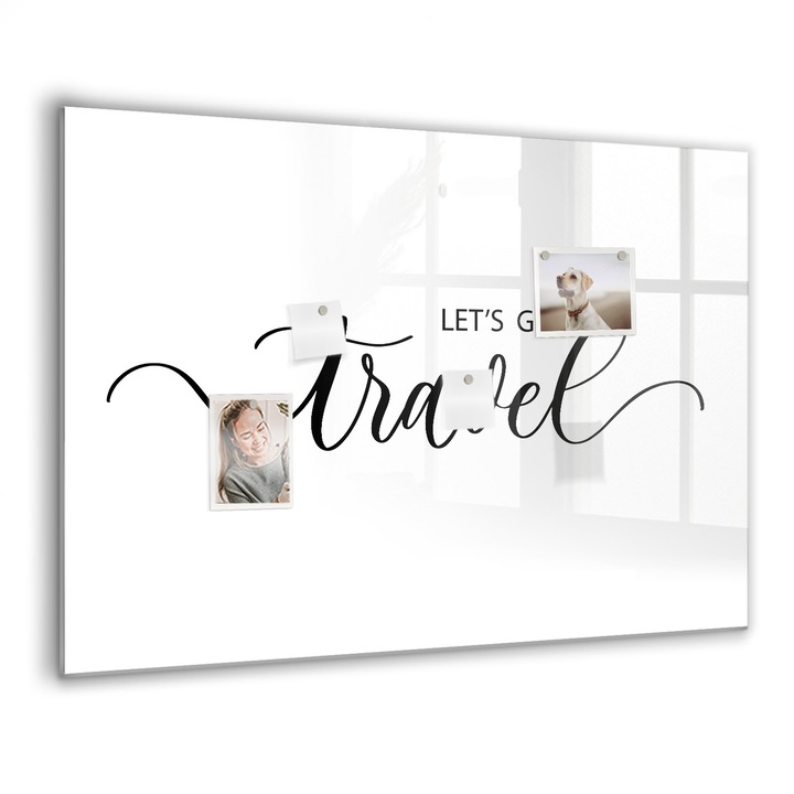 Mágneses tábla, Coloray, Utazási felirat, Többszínű, 100x70 cm, Fekete marker, 00088412