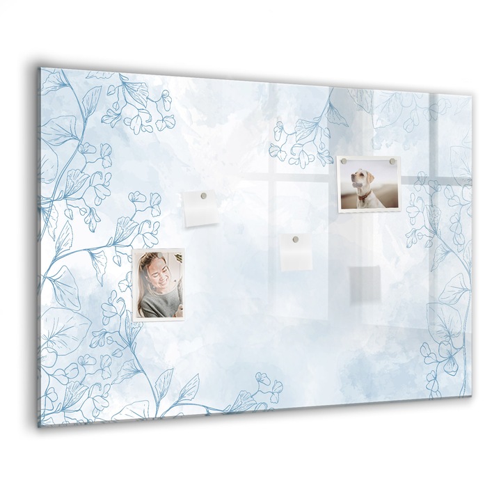 Mágneses tábla, Coloray, Növényvázlat, Szürke, 100x70 cm, Fekete marker, 00088399