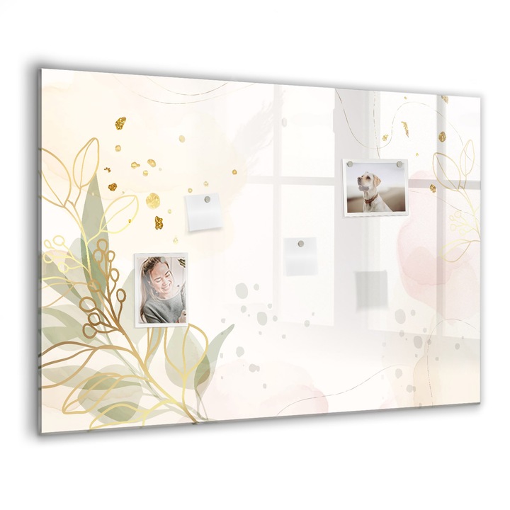 Mágneses tábla, Coloray, Pasztell absztrakció, Többszínű, 100x70 cm, Fekete marker, 00260229