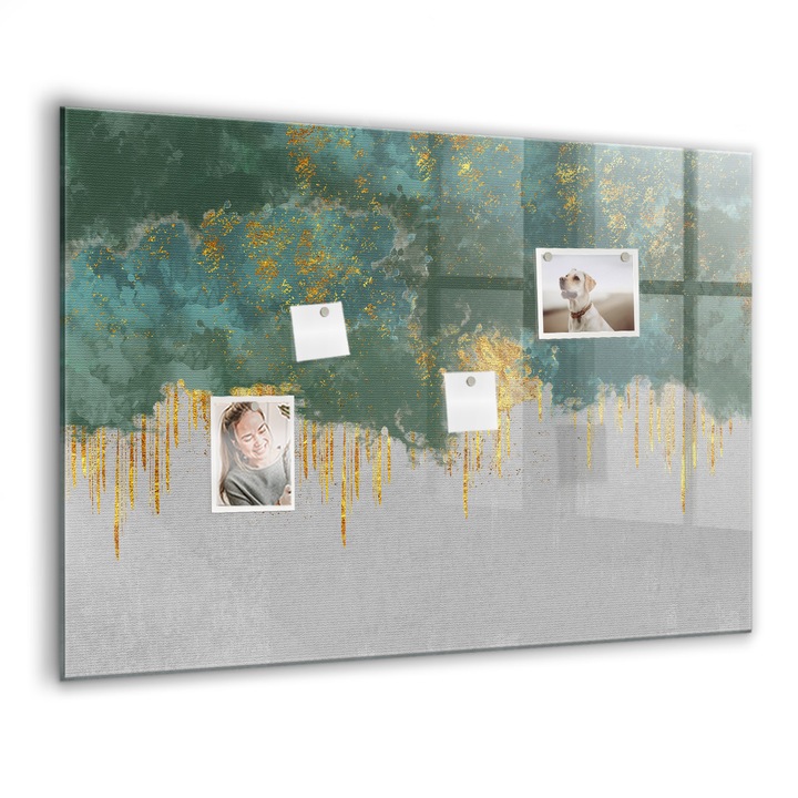 Mágneses tábla, Coloray, Dekoratív minta, Többszínű, 100x70 cm, Fekete marker, 00088318