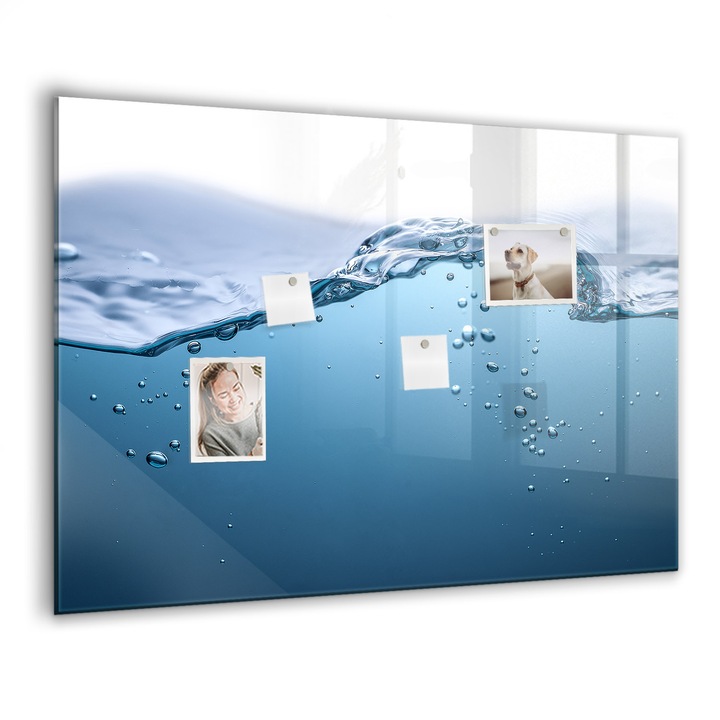 Mágneses tábla, Coloray, Víz közelről, Kék, 100x70 cm, Fekete marker, 00027694