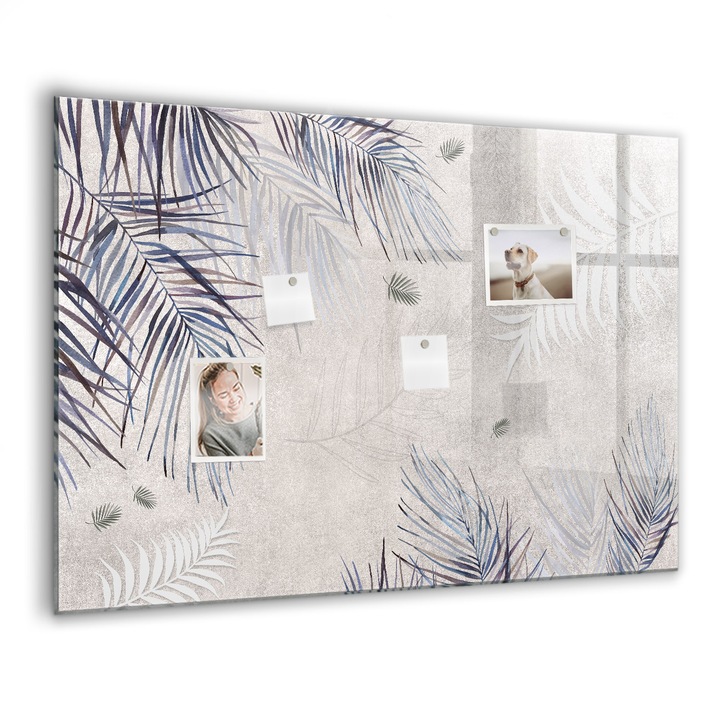 Mágneses tábla, Coloray, pálmafa levél, Többszínű, 100x70 cm, Fekete marker, 00088255