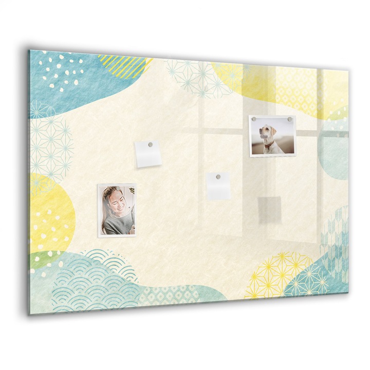 Tabla magnetica, Coloray, Cadru cu modele, Multicolor, 100 x 70 cm, Magneti, Marker negru, 010640700030300088253