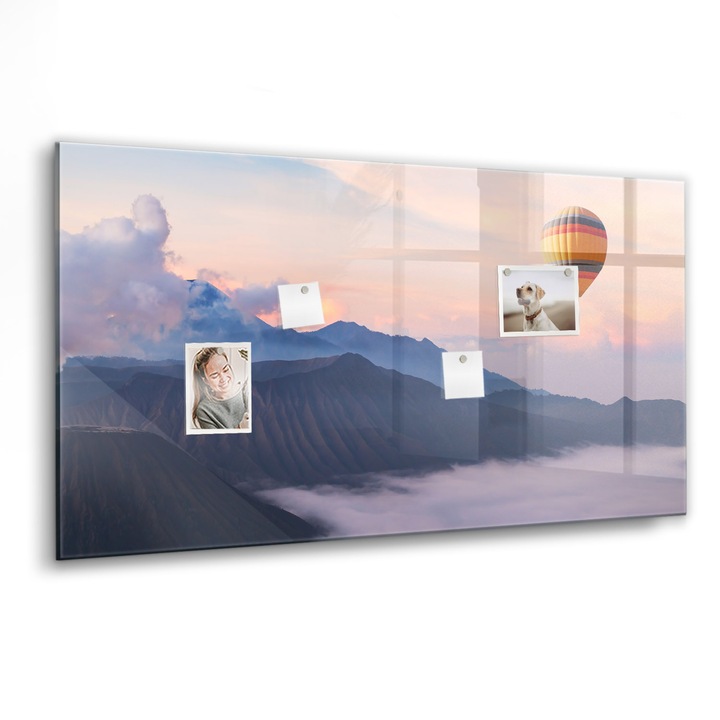 Tabla magnetica, Coloray, Un peisaj frumos, Multicolor, 120 x 60 cm, Magneti, Marker negru, 010640700040300025437