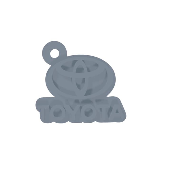 Breloc chei, "TOYOTA", 39X 42 mm argintiu