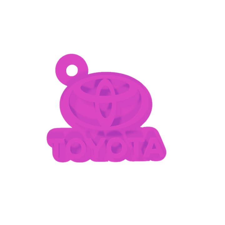 Breloc chei, "TOYOTA", 39X 42 mm mov deschis