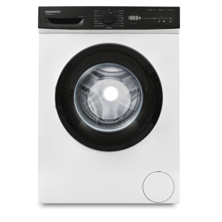 Masina De Spalat Rufe Frontala DAEWOO WM714TTWA1DE, Clasa A, 7 Kg, Motor Inverter, 1400 Rpm, Alb