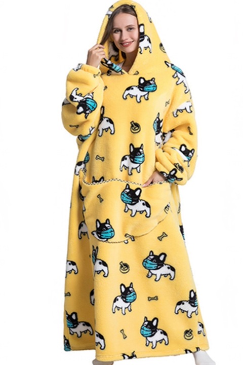 Halat dama, WildFashion, 241271, Poliester, Galben, One Size INTL