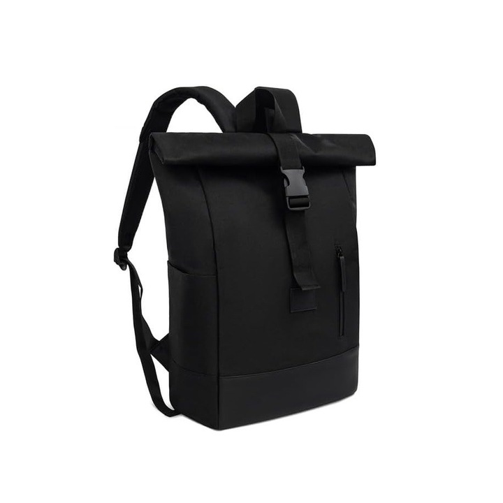 Prémium nappali hátizsák, Polar Bag, elegáns, unisex, esővédővel, fekete