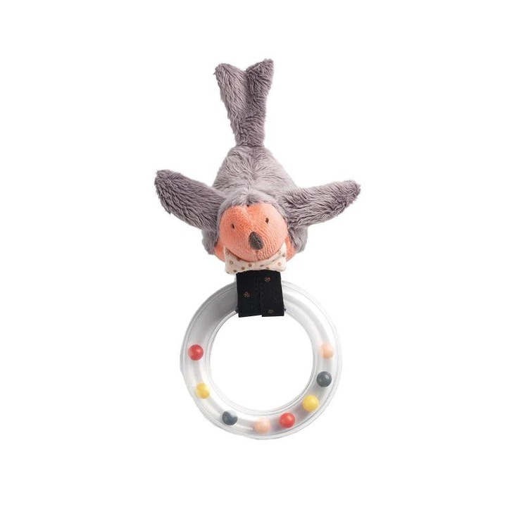 Играчка за зъби, птица с пръстен, 0 години +, Moulin Roty