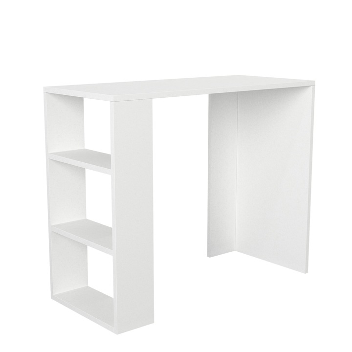 UnicUtil, Egyszerű íróasztal, modern design, egyedülállóan hasznos, 90 x 40 x 73,8 cm, fehér