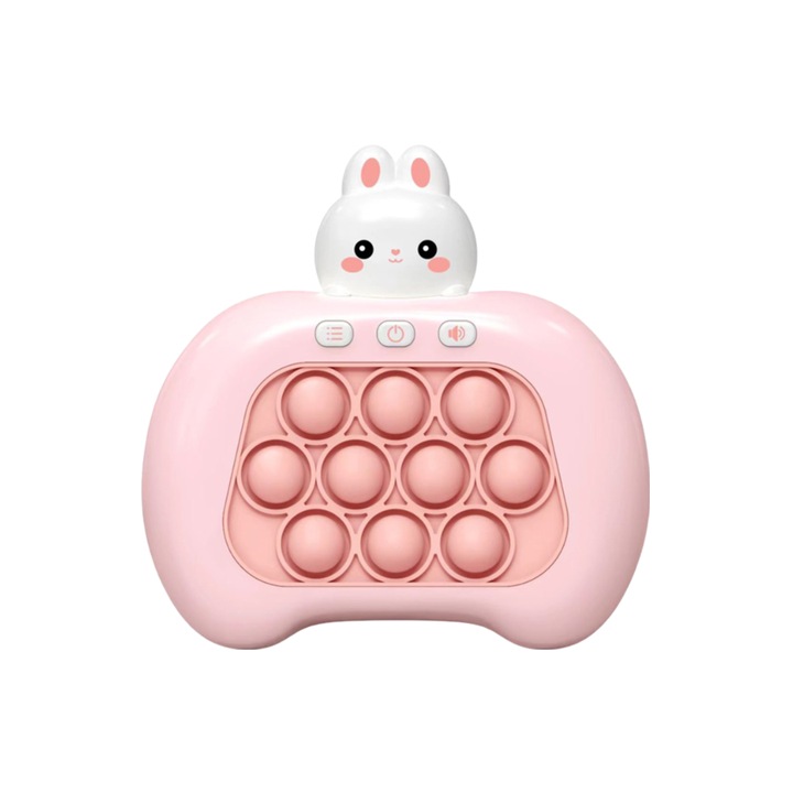 ALPHIMO™ Funny Bunny Pop IT játék, 4 játékmód, 999 szint, szilikon játéktábla, rózsaszín