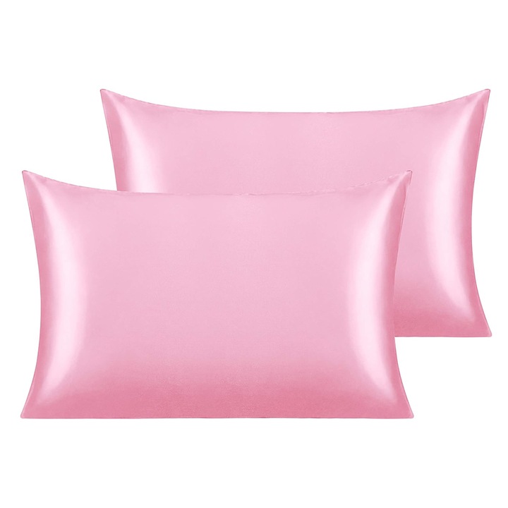 BOMSTOM 2 db párnahuzat készlet, hipoallergén szatén, 50x75 cm, rózsaszín