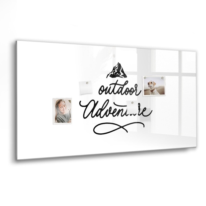Tabla magnetica, Coloray, Aventura in aer liber, Alb, 120 x 60 cm, Magneti, Marker negru, 010640700040300275325