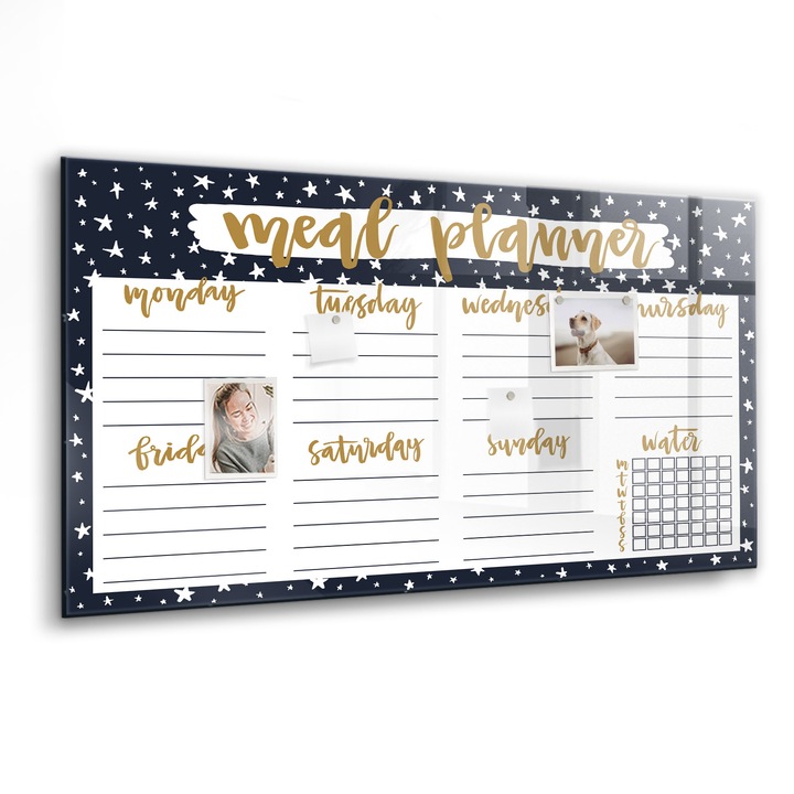 Tabla magnetica, Coloray, Planificator al stelelor de masa, Multicolor, 120 x 60 cm, Magneti, Marker negru, 010640700040300260214